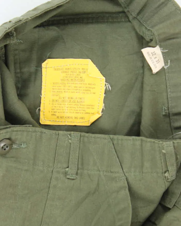 70s Vintage US Army Dura-Press UtilityTrousers - 30x31 sold by Rokit product image thumbnail 5