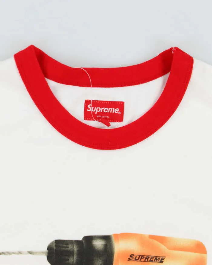 Supreme New York Drill Graphic Ringer T-Shirt - L sold by Rokit product image thumbnail 5