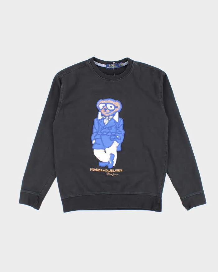 Vintage 2000's Ralph Lauren Embroidered Polo Bear Sweatshirt - M sold by Rokit