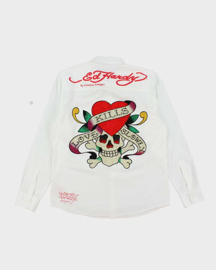 Vintage Y2K Ed Hardy Graphic Print Long-sleeved Shirt - L sold by Rokit product image thumbnail 2