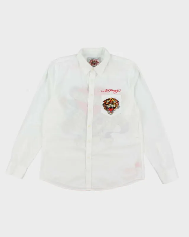 Vintage Y2K Ed Hardy Graphic Print Long-sleeved Shirt - L sold by Rokit