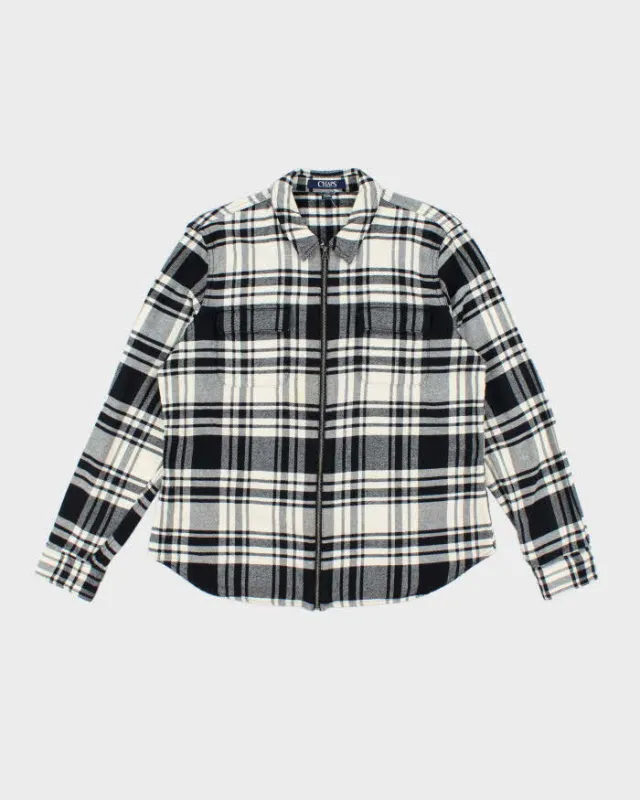 Vintage Y2K Chaps Zip Up Flannel Shirt - L sold by Rokit