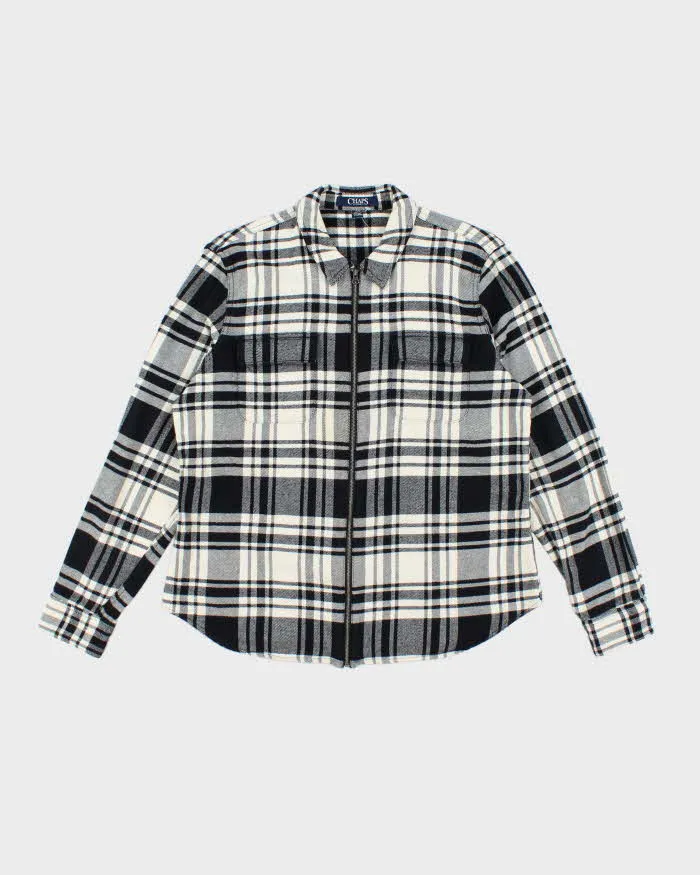Vintage Y2K Chaps Zip Up Flannel Shirt - L sold by Rokit