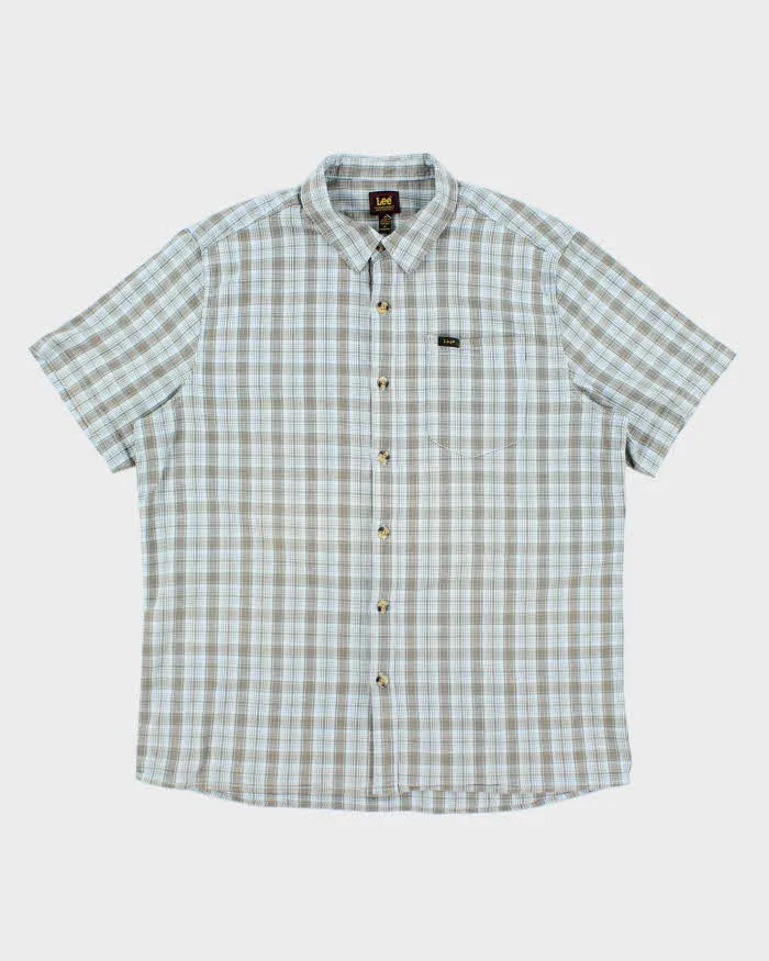 Vintage 90's Lee Striped Short Sleeve Button Up Shirt - XL sold by Rokit