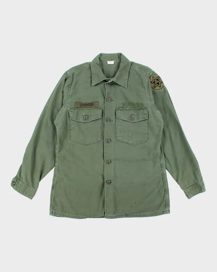 60s Vintage US Army OG-107 Utility Shirt - Large sold by Rokit