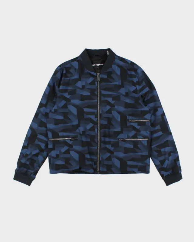 Vintage Karl Lagerfeld Lightweight Patterned Bomber Jacket - L sold by Rokit