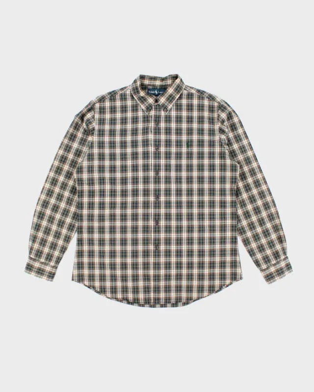 Vintage 2000's Ralph Lauren Striped Flannel Shirt - L sold by Rokit