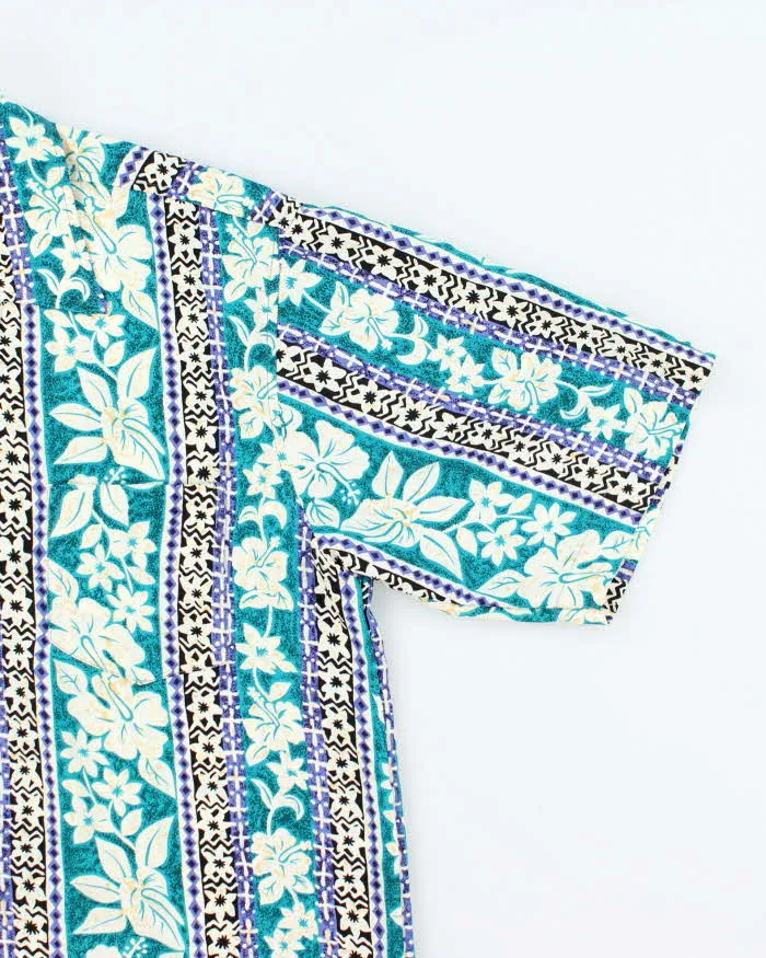 Vintage 90's Burberry Floral Printed Hawaiian Shirt - L sold by Rokit product image thumbnail 4