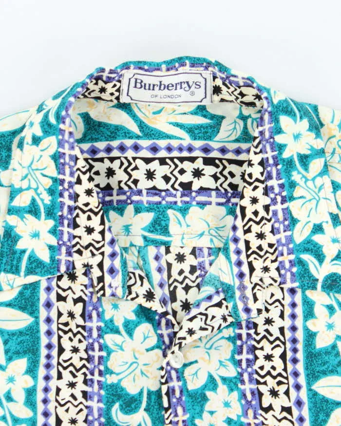 Vintage 90's Burberry Floral Printed Hawaiian Shirt - L sold by Rokit product image thumbnail 5