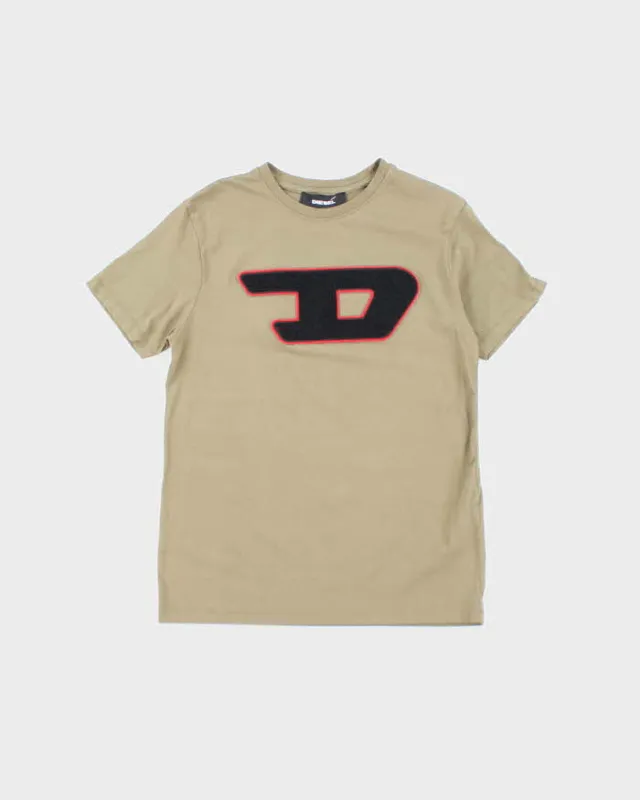 Vintage Y2K Diesel Textured Graphic T-Shirt - M sold by Rokit