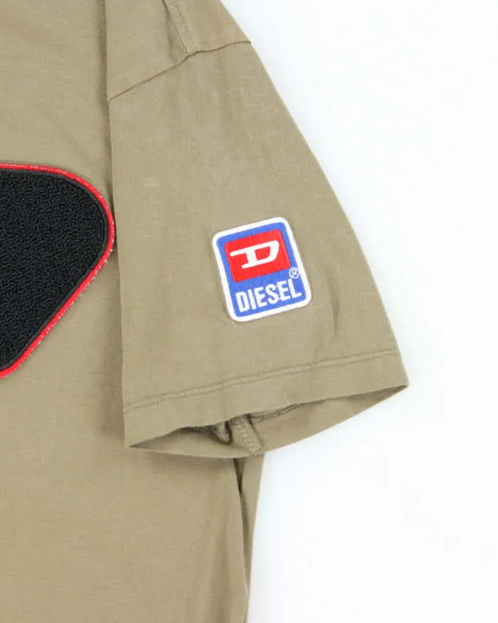 Vintage Y2K Diesel Textured Graphic T-Shirt - M sold by Rokit product image thumbnail 4