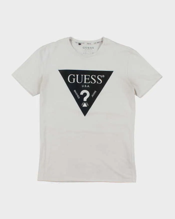 Guess Chromatic Print White Cotton T-Shirt - S sold by Rokit