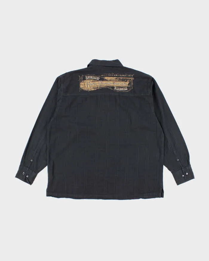 Vintage Y2K Harley Davidson Printed Textured Shirt - XL sold by Rokit product image thumbnail 3