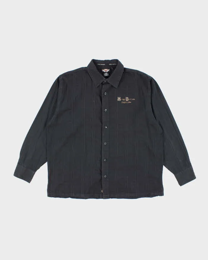 Vintage Y2K Harley Davidson Printed Textured Shirt - XL sold by Rokit