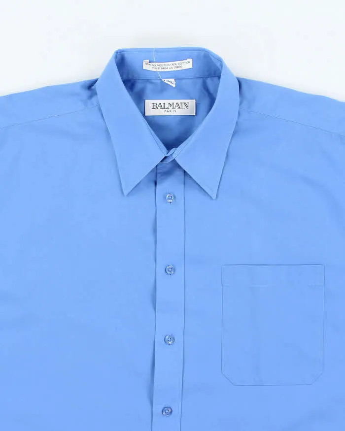 Vintage 2000's Balmain Paris Plain Button Up Work Shirt - L sold by Rokit product image thumbnail 3