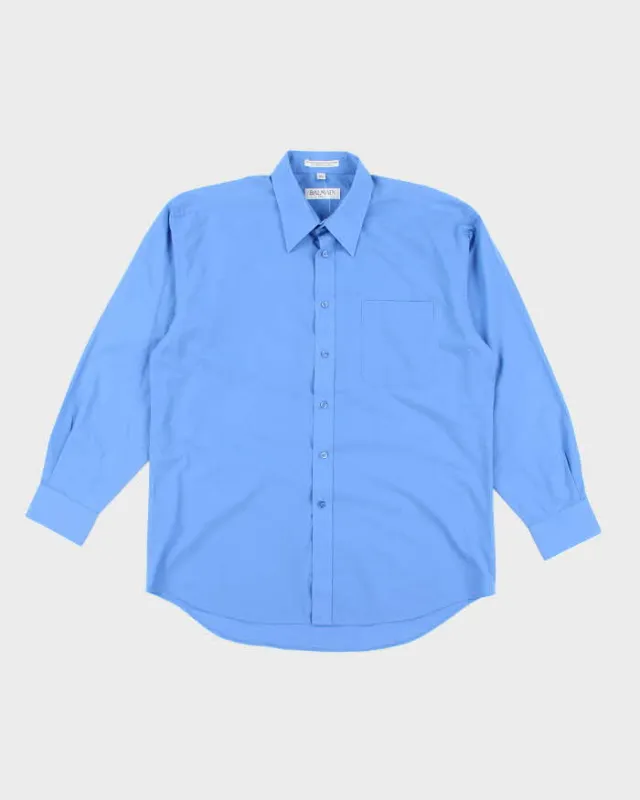 Vintage 2000's Balmain Paris Plain Button Up Work Shirt - L sold by Rokit
