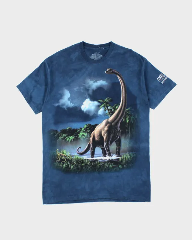 Vintage 2000's The Mountain Dinosaur Landscape Tie Dye T-Shirt - L sold by Rokit