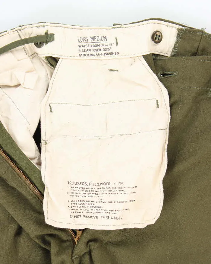 50s Vintage M51 Wool Trousers - 34x24 sold by Rokit product image thumbnail 5