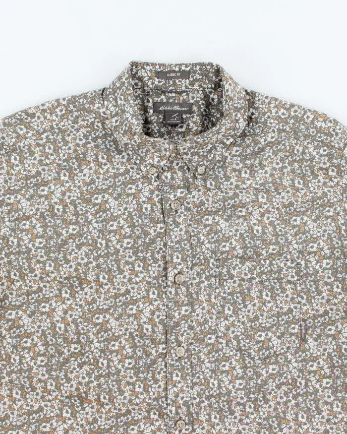 Vintage 2000's Eddie Bauer Floral Print Short Sleeve Shirt - L sold by Rokit product image thumbnail 3