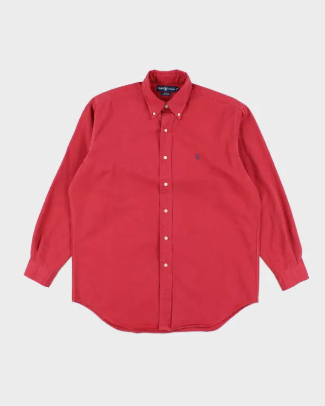 Vintage 2000's Ralph Lauren Heavyweight Faded Plain Shirt - M sold by Rokit