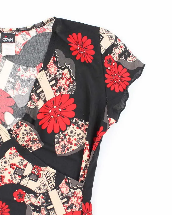 Vintage Y2k 00s Gidani Floral Faux Wrap Top - S sold by Rokit product image thumbnail 4