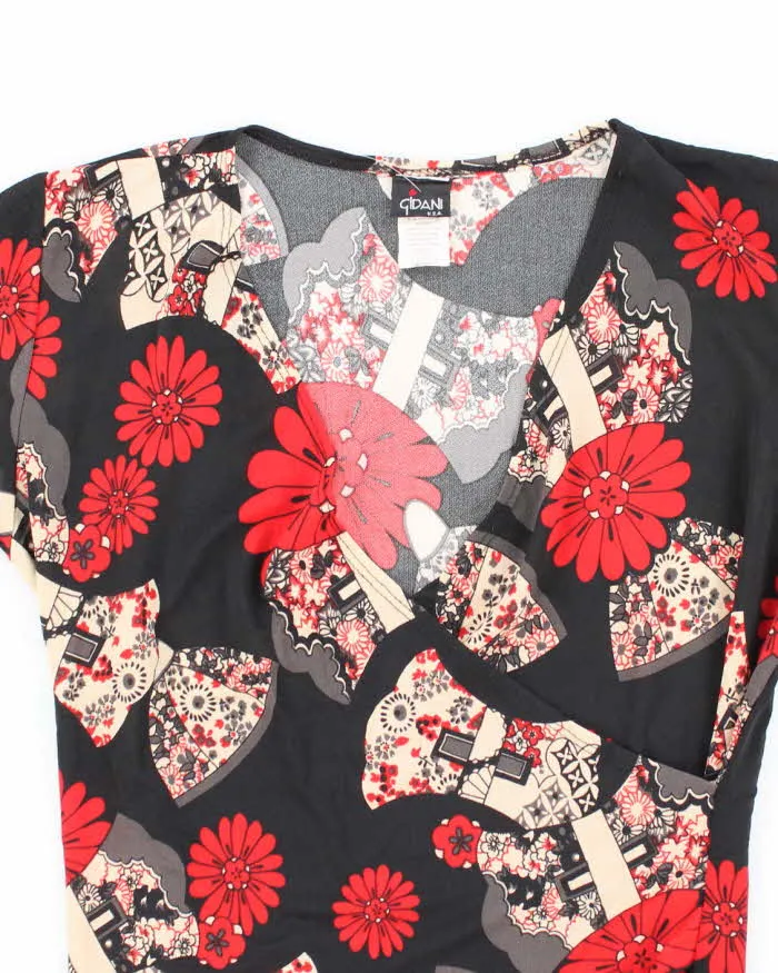Vintage Y2k 00s Gidani Floral Faux Wrap Top - S sold by Rokit product image thumbnail 3