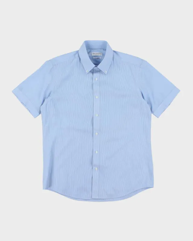 Vintage Guy Laroche Fine Striped Short Sleeve Shirt - M sold by Rokit