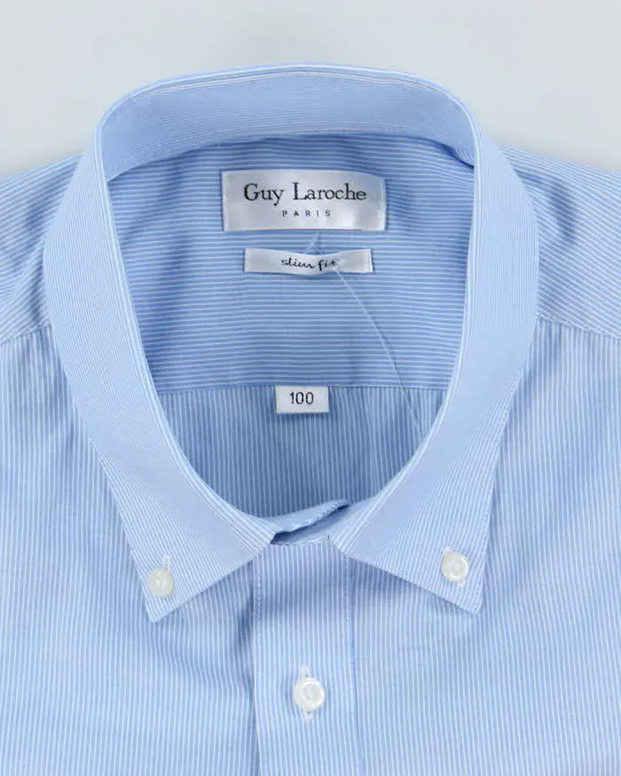 Vintage Guy Laroche Fine Striped Short Sleeve Shirt - M sold by Rokit product image thumbnail 5