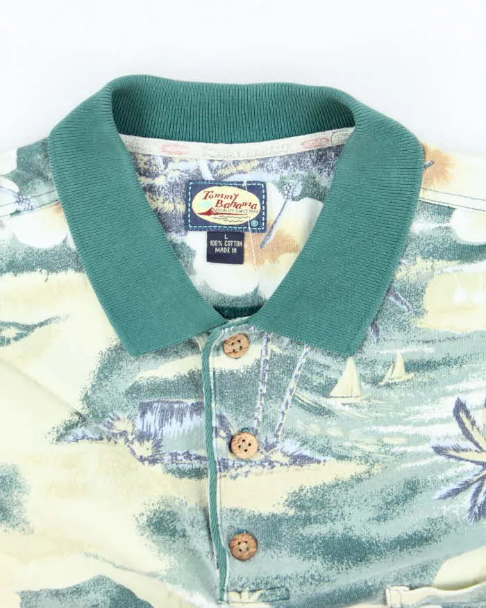 Vintage 90's Tommy Bahama Oversized Floral Print Polo Shirt - L sold by Rokit product image thumbnail 5