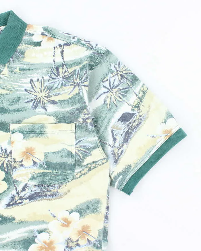 Vintage 90's Tommy Bahama Oversized Floral Print Polo Shirt - L sold by Rokit product image thumbnail 4