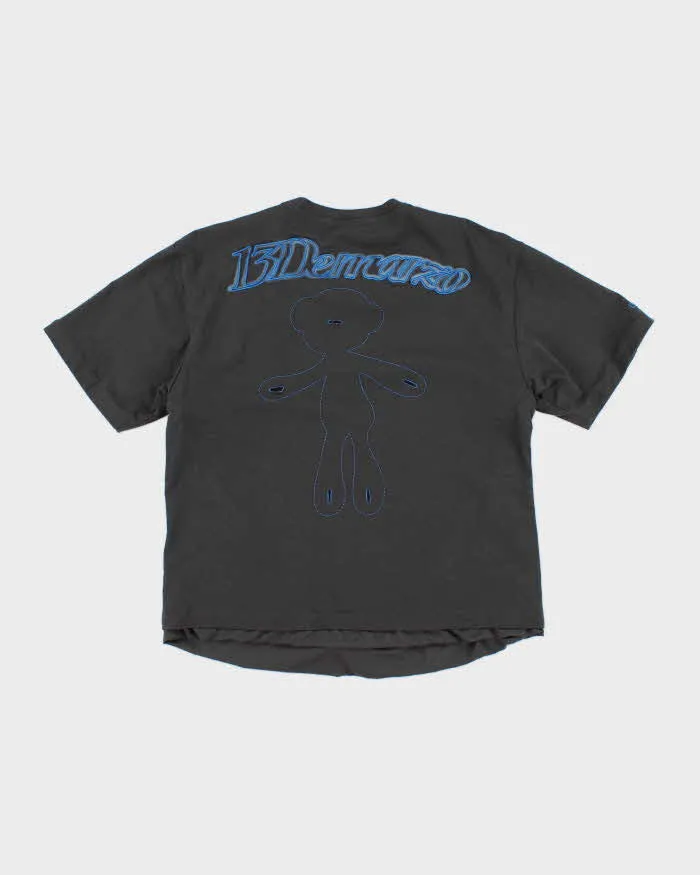 13DE MARZO Heavyweight Panelled Short Sleeve Sweatshirt - L sold by Rokit product image thumbnail 2