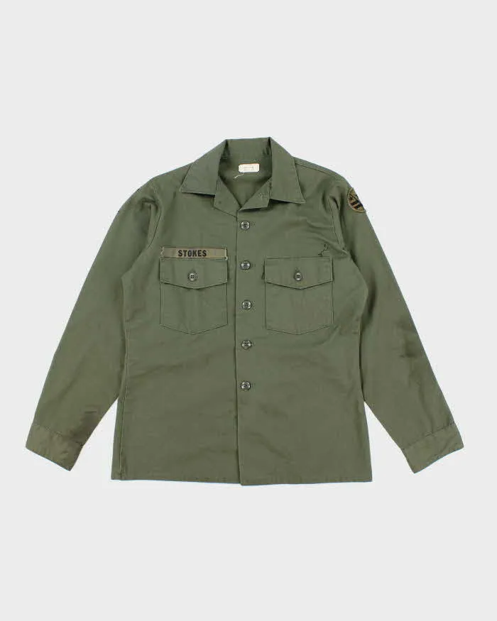 70s Vintage US Army Dura-Press Utility Shirt - Medium sold by Rokit