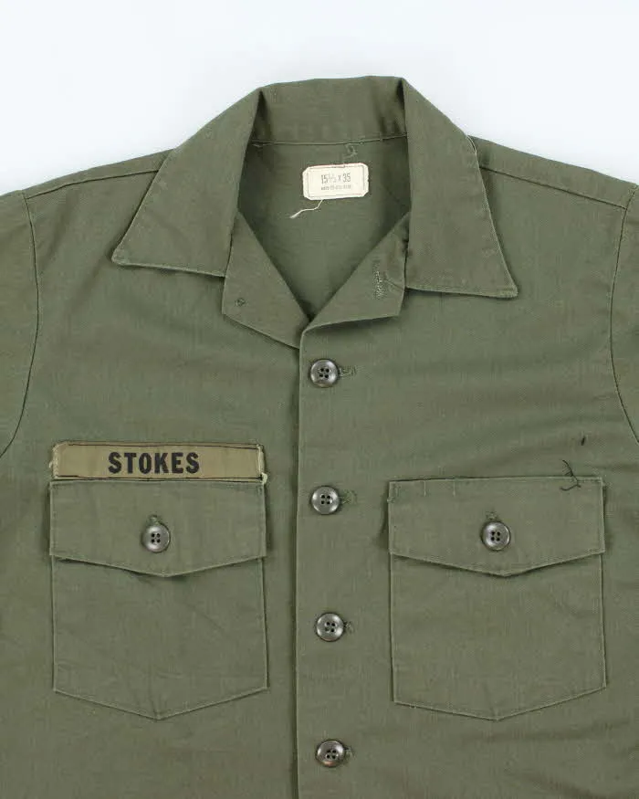 70s Vintage US Army Dura-Press Utility Shirt - Medium sold by Rokit product image thumbnail 3