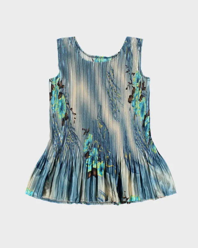 Vintage 90s Plisse Floral Top - M sold by Rokit