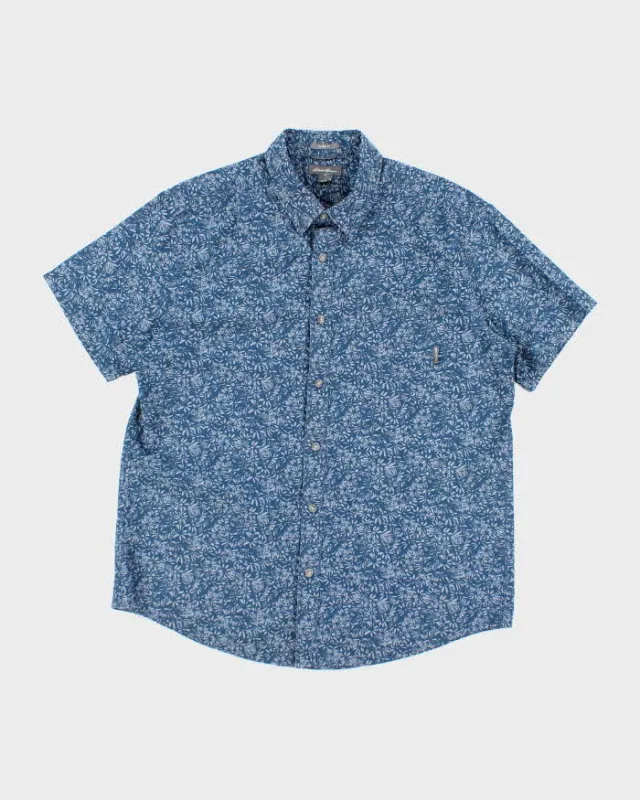 Vintage 2000's Eddie Bauer Floral Patterned Button Up Shirt - L sold by Rokit