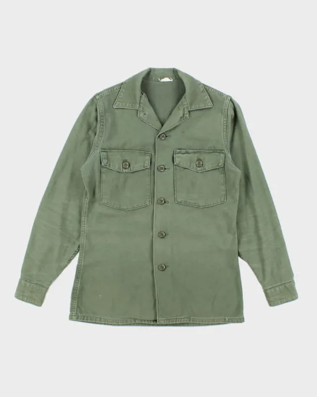 60s Vintage US Army OG-107 Utility Shirt - Small sold by Rokit