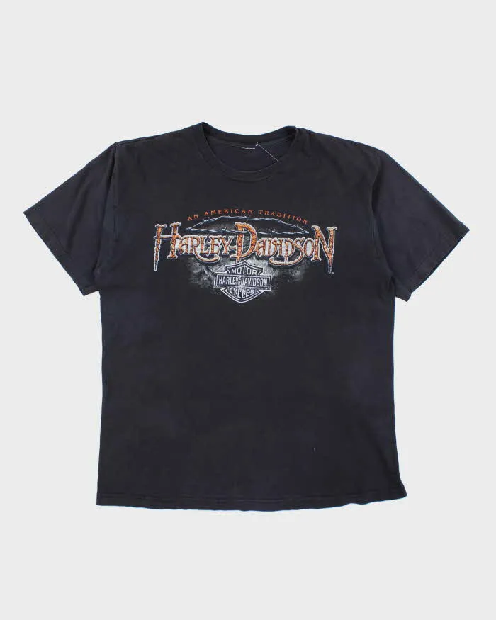 Vintage Y2K Harley Davidson Centre Logo Graphic T-Shirt - XL sold by Rokit