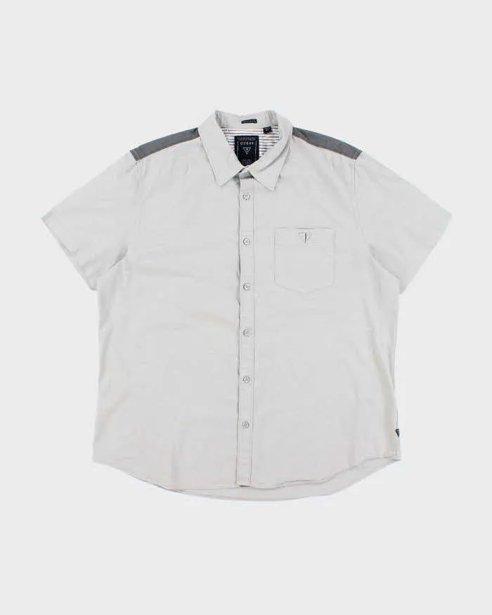 Vintage Y2K Guess Plain Short Sleeve Shirt - XL sold by Rokit