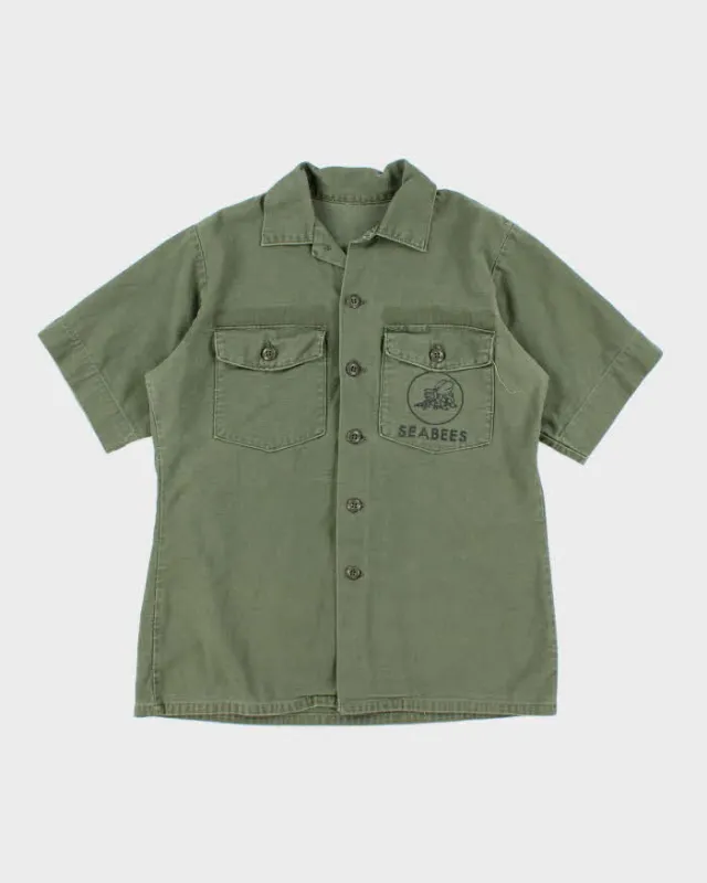 60s Vintage US Navy Seabees OG-107 Utility Shirt - X-Large sold by Rokit