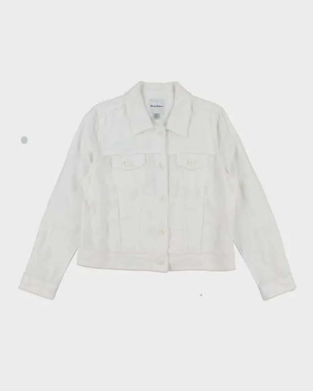 Tommy Bahama White Linen Jacket - L sold by Rokit