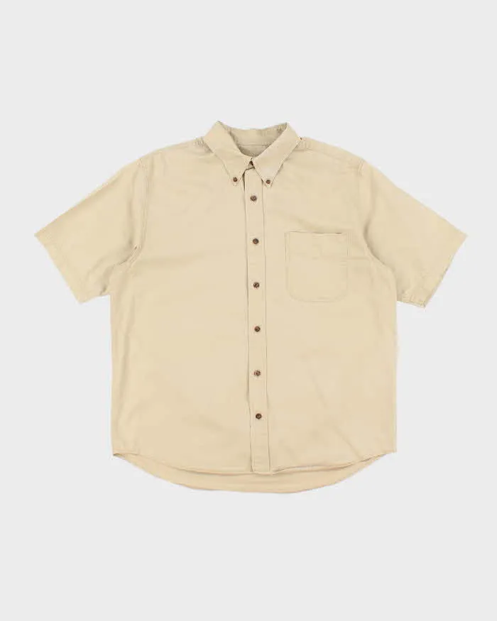 Vintage 2000's Eddie Bauer Heavyweight Plain Short Sleeve Shirt - L sold by Rokit