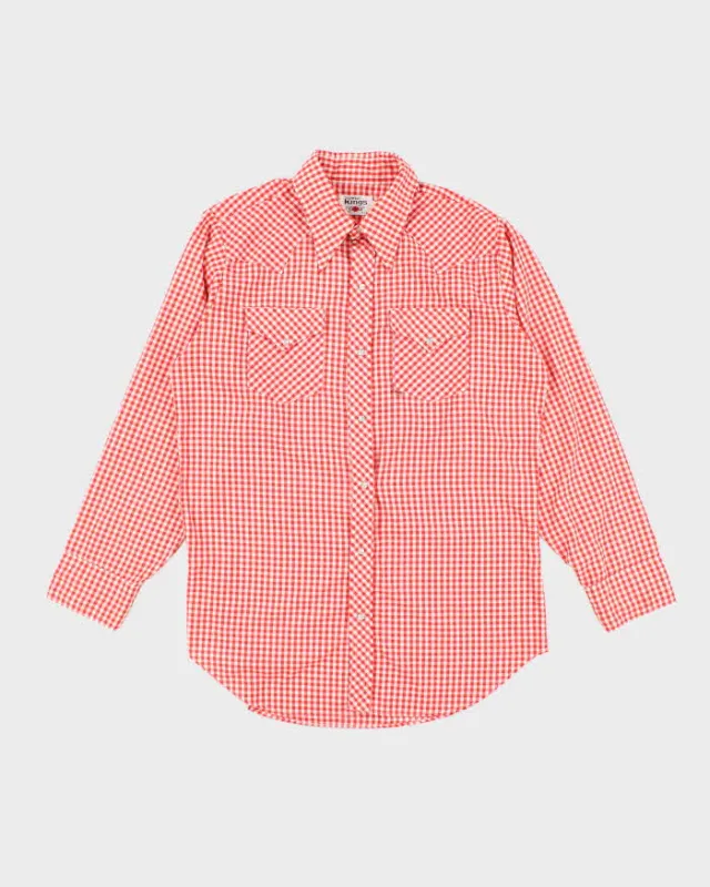 Vintage 70's GWG Cowboy Kings Western Snap Button Shirt - L made by Rokit