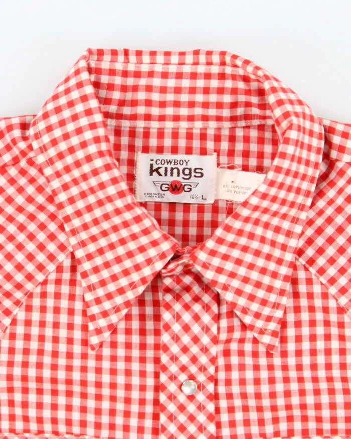 Vintage 70's GWG Cowboy Kings Western Snap Button Shirt - L sold by Rokit product image thumbnail 5