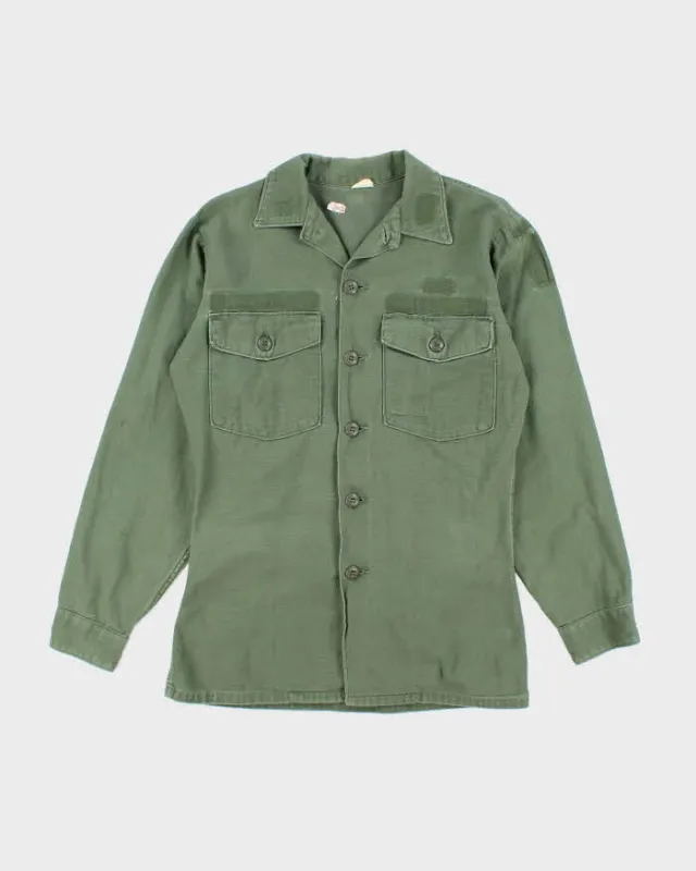 60s Vintage US Army OG-107 Utility Shirt - Medium sold by Rokit