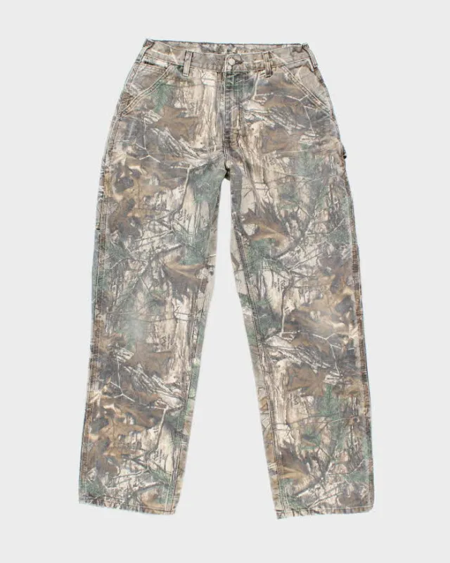 Vintage 2000's Carhartt Real Tree Camouflage Carpenter Trousers - W30 L31 sold by Rokit