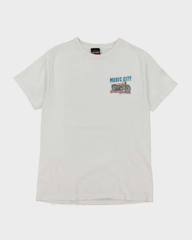 Music City Harley Davidson White Cotton T-Shirt - M sold by Rokit