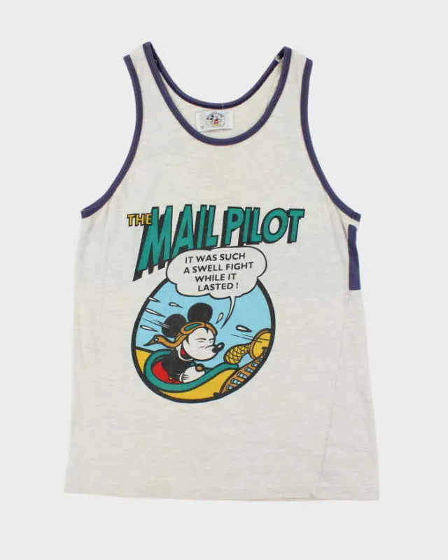 Vintage 90's Disney Mickey the Mail Pilot Graphic Print Vest - L sold by Rokit