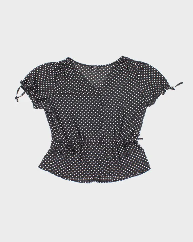 Vintage 00s Tamara H. Polka Dot Blouse - M sold by Rokit