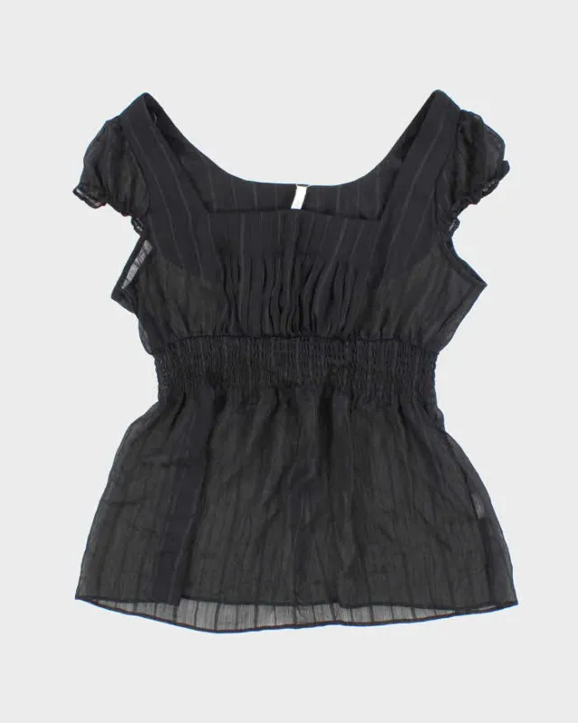 Vintage 00s Smartset Sheer Crinkle Top - S sold by Rokit