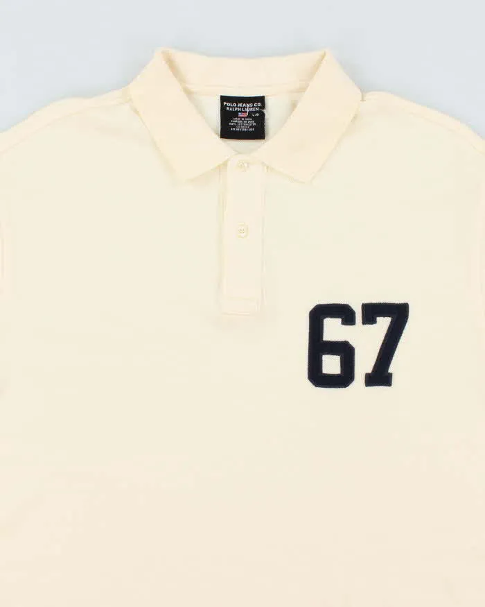 Vintage 90's Polo Jeans Embroidered Oversized Polo Shirt - L sold by Rokit product image thumbnail 3